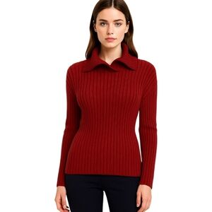 Banana Republic Factory Deep Red Turtleneck Sweater